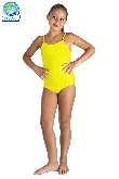 BODY LYCRA SPALLINE TINTA UNITA GIALLO BAMBINA